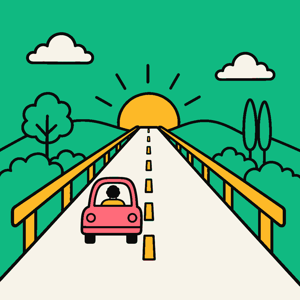 The paved road